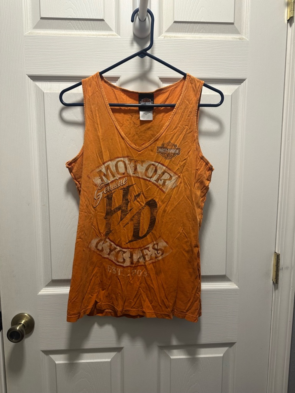 Harley-Davidson Orange Logo Tank Top